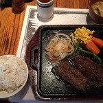 寛屋 - お肉増量おろし俵バーグランチ