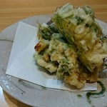 和食 温故知新 - 玉蜀黍と枝豆のかき揚げ