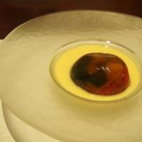 やまと 楽 - 野菜のゼリー寄せ  とうもろこしのすりながし