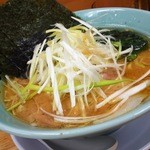 秀吉家 - 2014年8月 ラーメン 白ネギトッピング