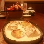 活菜旬魚 さんかい - 15.09.17:ガーリックトーストブルーチーズ焼き