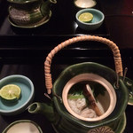 kaisekishabushabuyoshino - 土瓶蒸し 鱧、鶏、三つ葉