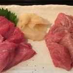 よねさん - 鮪刺と鮪カマトロ刺