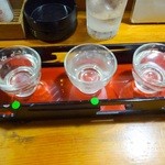 Izakaya Kondou - 利き酒セット(井筒長、吉田屋治助、寒竹)