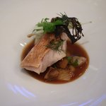 エスキス - 甘鯛のポワレ、セロリ、海苔、ういきょうのソース