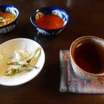 チャイハナ海花 - ラッサム、ダルスープ、マテ貝のクリームチーズソース