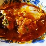 チャイハナ海花 - 焼きナスと野菜チキンのカレー×温泉玉子