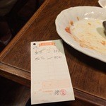 YOU - そもそもメニューに単品の価格が書いていない・・・