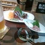 串焼きダイニング Den - カツヲ尽くしでスタート