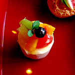 本日の気まぐれケーキ（390円）を上から。