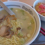 スガキヤ - 肉入りラーメン（370円）天津飯（290円）