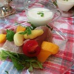 クレープリー・スタンド シャンデレール - 白桃の冷製スープ・・・