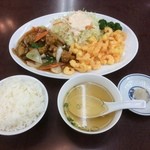 雁飯店 - ランチ・酢豚/えび天/サラダ/スープ/ライス