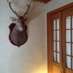 徳山鮓 - 鹿の剝製がお出迎え