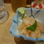 立ち呑み 晩杯屋 - 甘エビのたたき堪らん(*ﾉωﾉ) ｲﾔﾝ