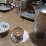 焼鳥 今井 - ちろりで一献・・二毛作のおちょこ