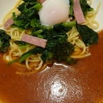 パスタ・デ・ココ - たっぷりほうれん草♡美味しー☆SSｻｲｽﾞは150gで、小腹が空いてる時にはちょうどいいかんじ！