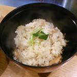 ざわさん - 松茸ごはん。きのこ汁がうまかったなあ