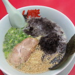 山岡家 - 朝ラーメン（黒ばら海苔・脂なし・味普通）