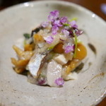 佳肴みを木 - さんまとなめこ、擂り下ろした梨の秋らしい和え物