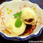 ピッツェリア ジターリア ダ フィリッポ - バニラアイスのルコリーノがけ