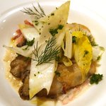 レ・スリジェ - （08/2ディナー前菜）牡蠣のリゾット