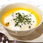 レ・スリジェ - （08/2ディナー前菜）クリームスープ（素材失念）