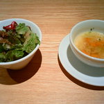 シャバ リバ - パスタランチ（スープとサラダ）