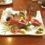 魚河岸　丸天 みなと店 - 安定の丸天、安定の近海刺身盛り定食(OvO)