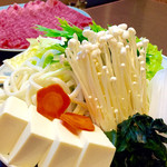 うどんちり しゃぶしゃぶ 平八 - お野菜+おうどんさん‼︎