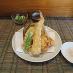 ふじい - 天ぷら（海老、サツマイモ、カボチャ、シシトウ、ニンジン、ナス、エリンギ）