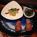 しゃくなげ荘 - ローストビーフのにぎりとか