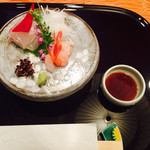 日本料理 嵯峨野 (ホテル日航プリンセス京都) - 造里 (鯛、海老)