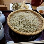 狭山 翁 - 天せいろ蕎麦。