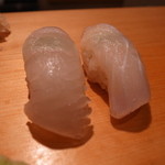 新橋鶴八 - 平目（生・昆布締め）