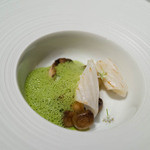 ナクレ - 赤イカとマッシュルーム、クレソンのソース