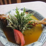 茶屋ひらの - トビウオのから揚げ