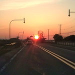 ほくほく庵 - お店のそばのR２７４で見れる夕日。きれいっす。