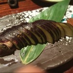 水茄子の肉味噌添え('15.9訪問時)