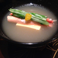 日本料理 つるま - かぶ摺り流し 玉子豆腐 紅ずわい蟹