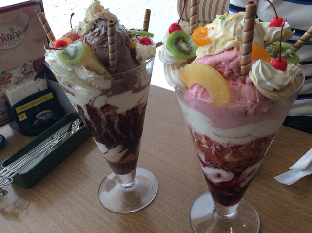 デカ盛りオフ会 超巨大ビッグパフェを大食い スイーツ 静岡県 富士宮市 By ナツメグ 閉店 香穏 富士宮 洋食 食べログ