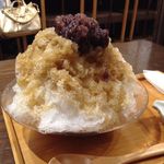 北斎茶房 - 黒蜜きな粉＋あずき