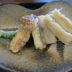 懐石一空 - カマス、岩手松茸、万願寺シシトウの天麩羅