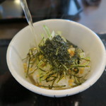 懐石一空 - 穴子胡麻茶漬け　出汁を掛けて