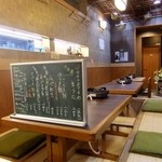 信濃屋 - 店内の掘りごたつ