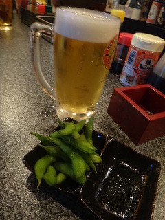 カドBAR standing - 生ビールと枝豆