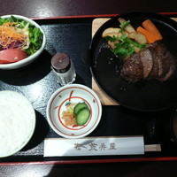 荒井屋 万國橋店 - 牛挽ステーキ　