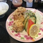 味処四季 - Aセットの唐揚げ