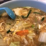 味処四季 - Aセットのチャンポン（普通盛にしてもらった）アップ