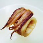 龍圓 - イカの老酒漬け
      　桜のチップのスモーク